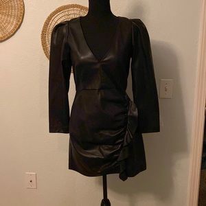 Mini faux leather stylish dress by ZARA